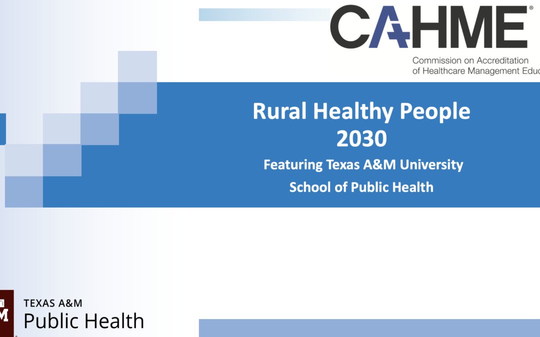 Rural Healthy People 2030 Webinar